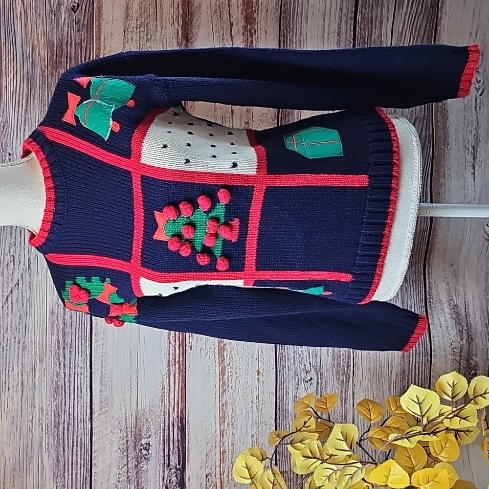 VINTAGE SILVERCORD PETITES PULLOVER HOLIDAY UGLY CHRISTMAS SWEATER